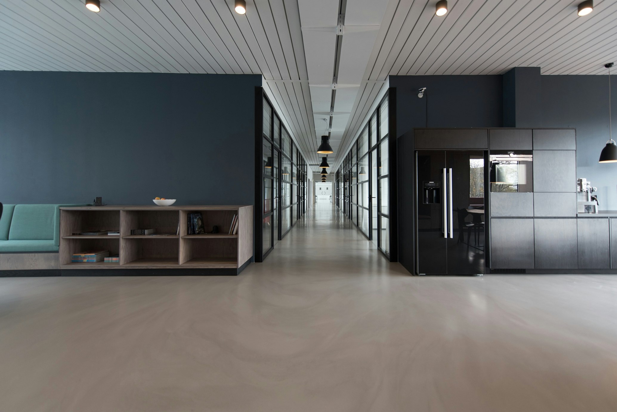 Futuristic tech workspace